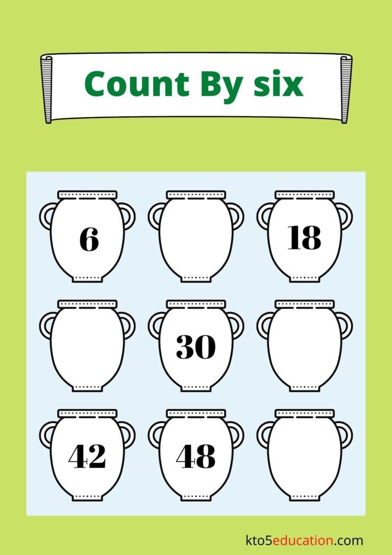 Free Count By Six Worksheets For Third Grade