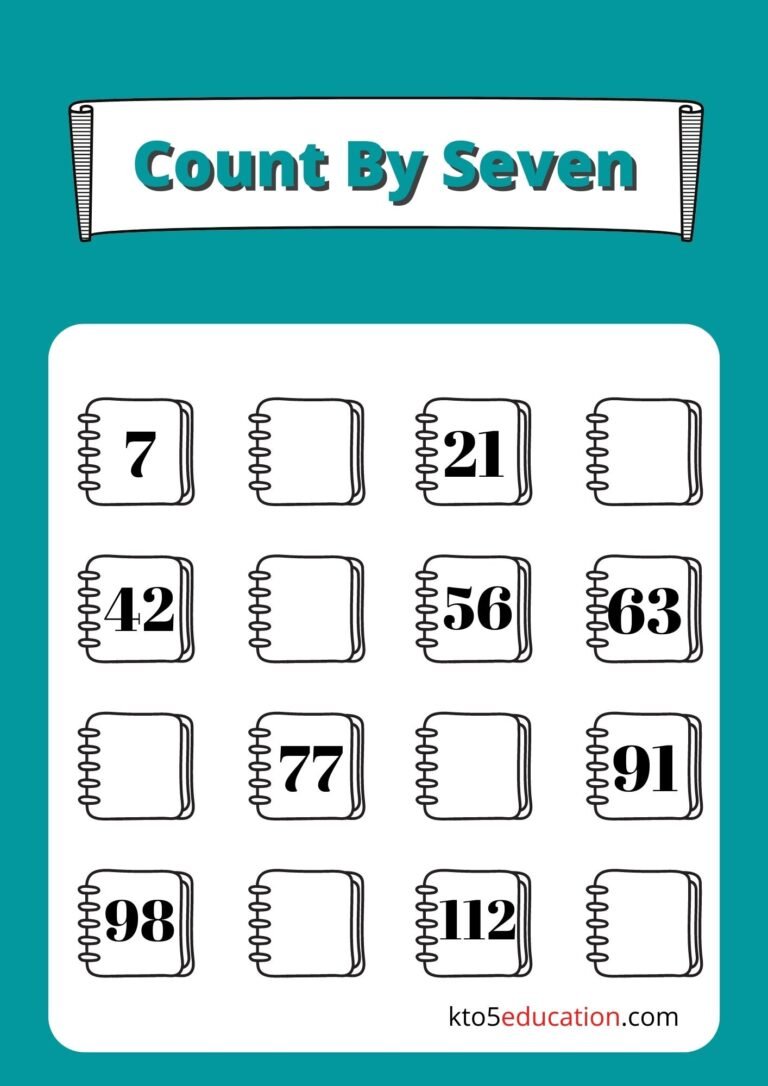 Free Count By seven Worksheets For Kids