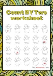 Count by 2 Worksheet For 1st Grade