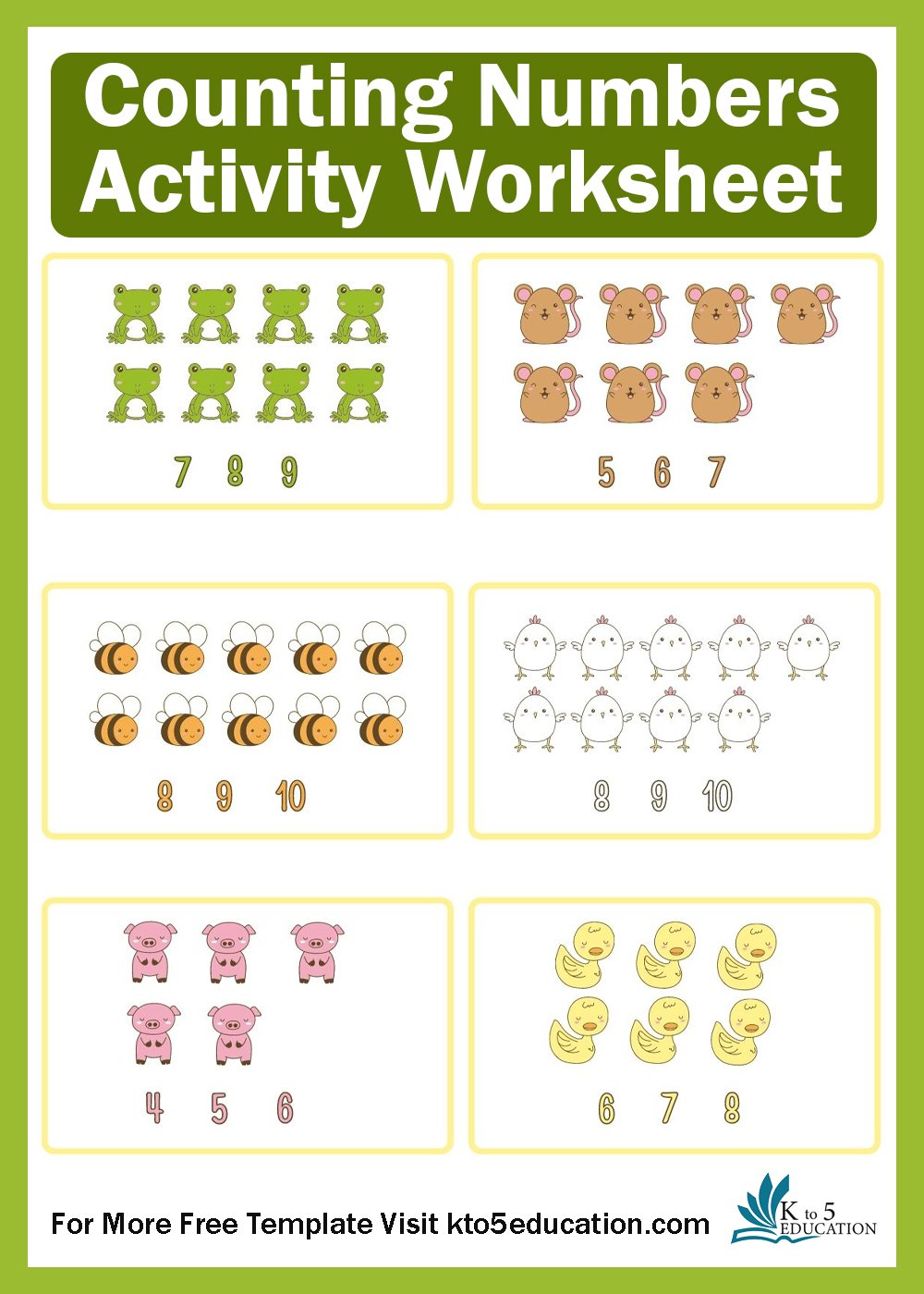 Counting Numbers Activity Worksheet