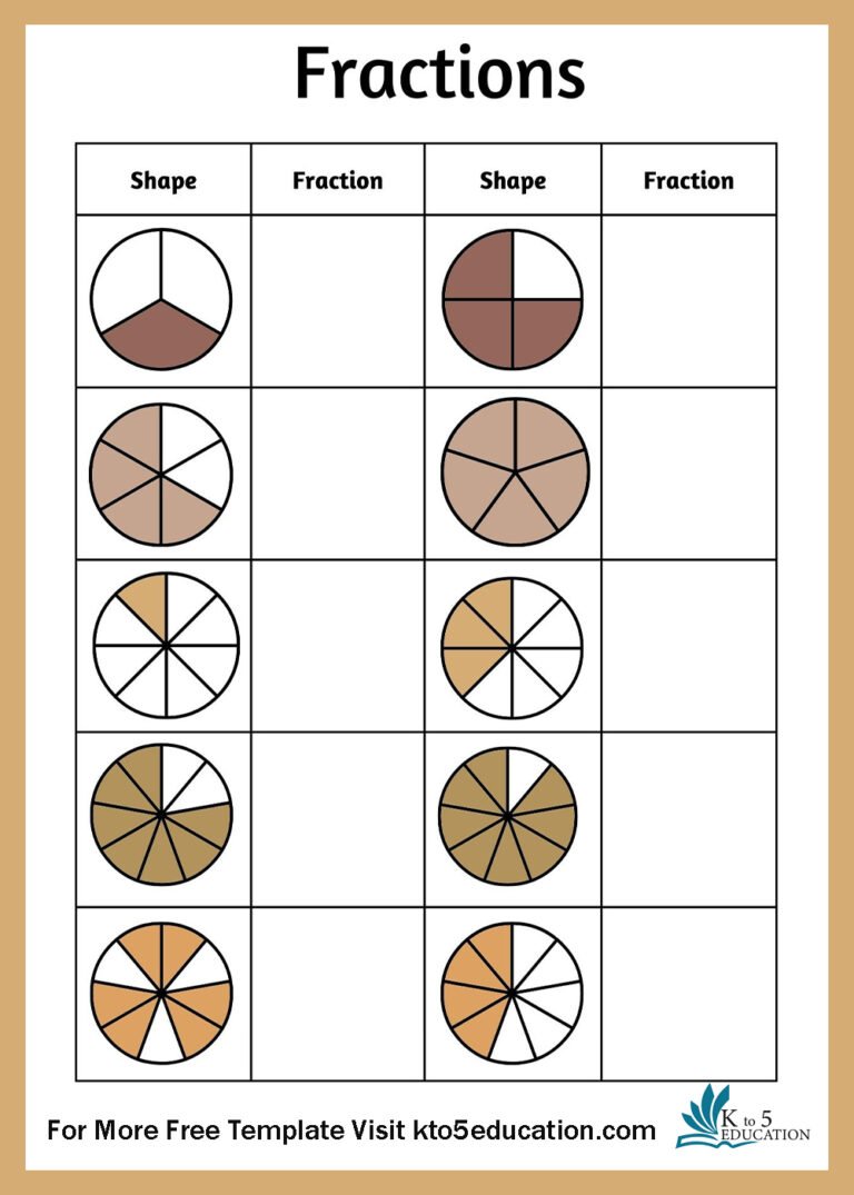 Fractions Worksheet