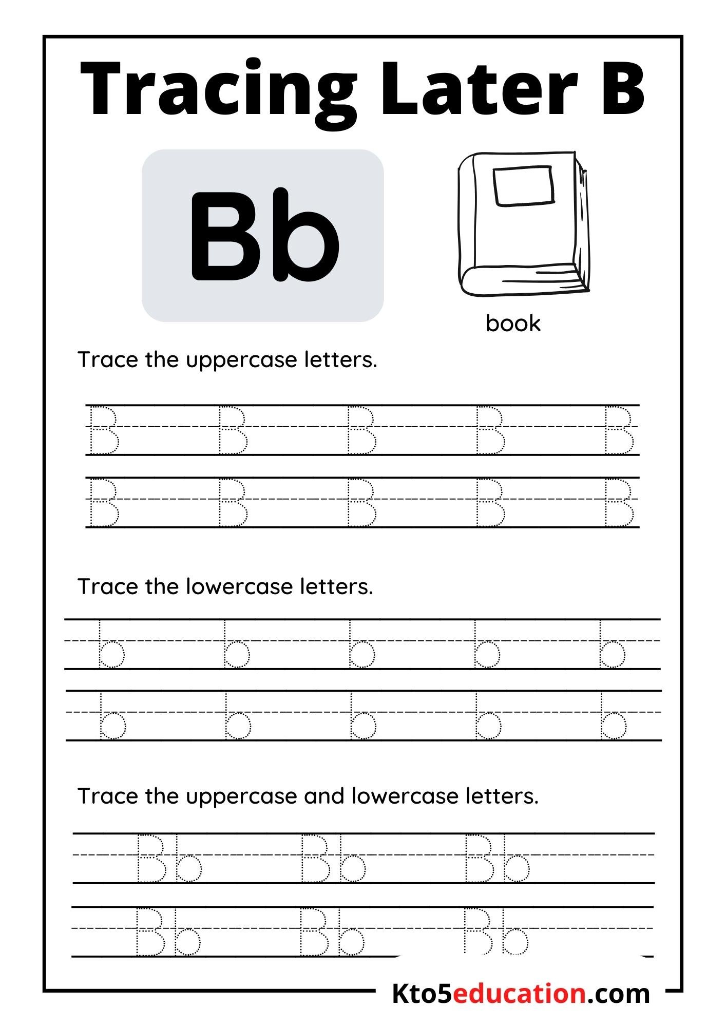 Letter B Tracing Worksheet