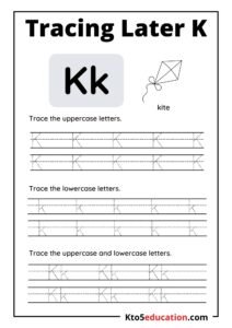 Letter K Tracing Worksheet