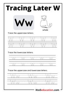 Letter W Tracing Worksheet