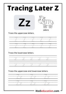 Letter Z Tracing Worksheet