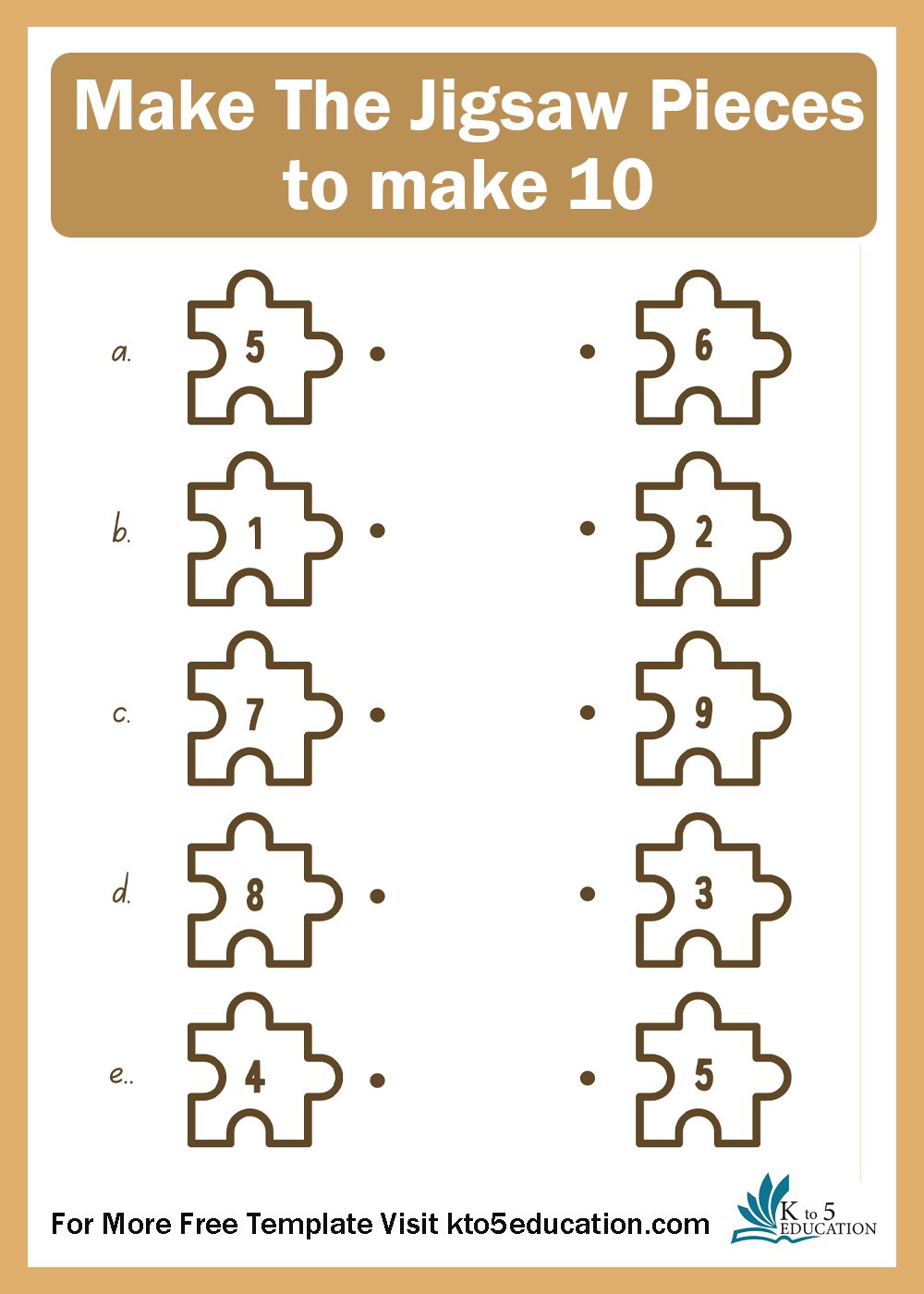 Make The Jigsaw Pieces Make 10