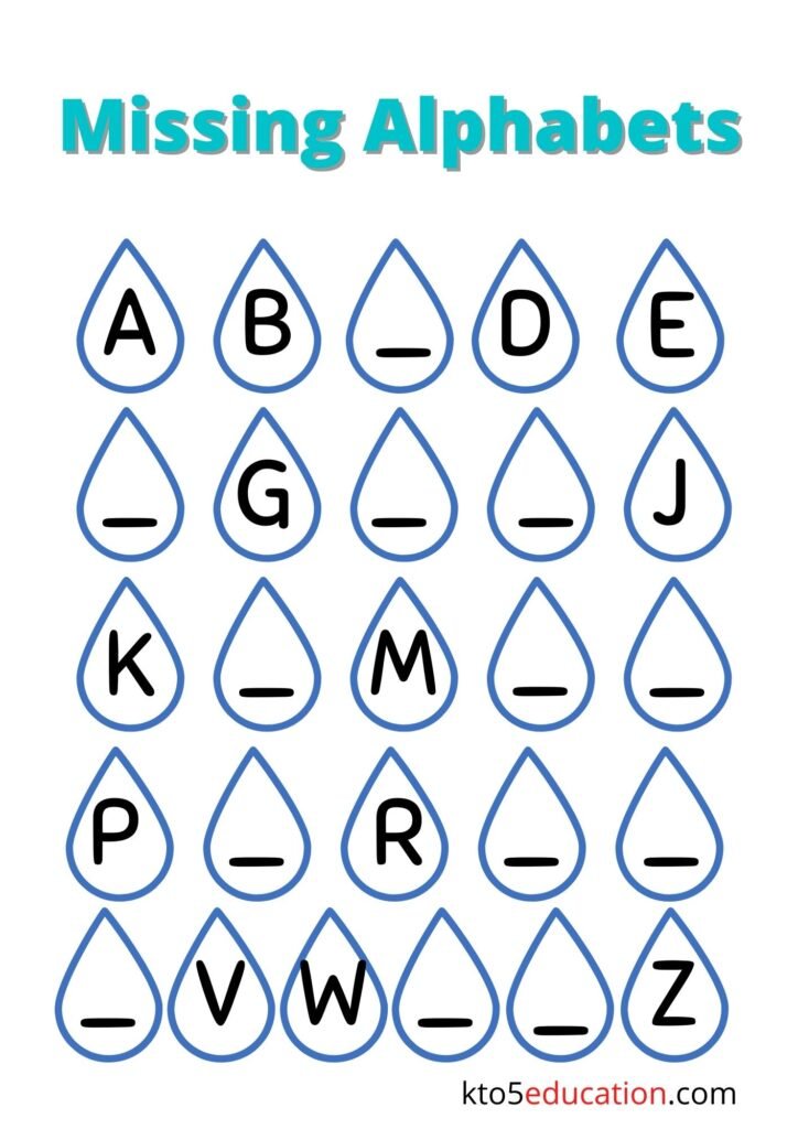 Free Missing Alphabets Worksheets For Kindergarten