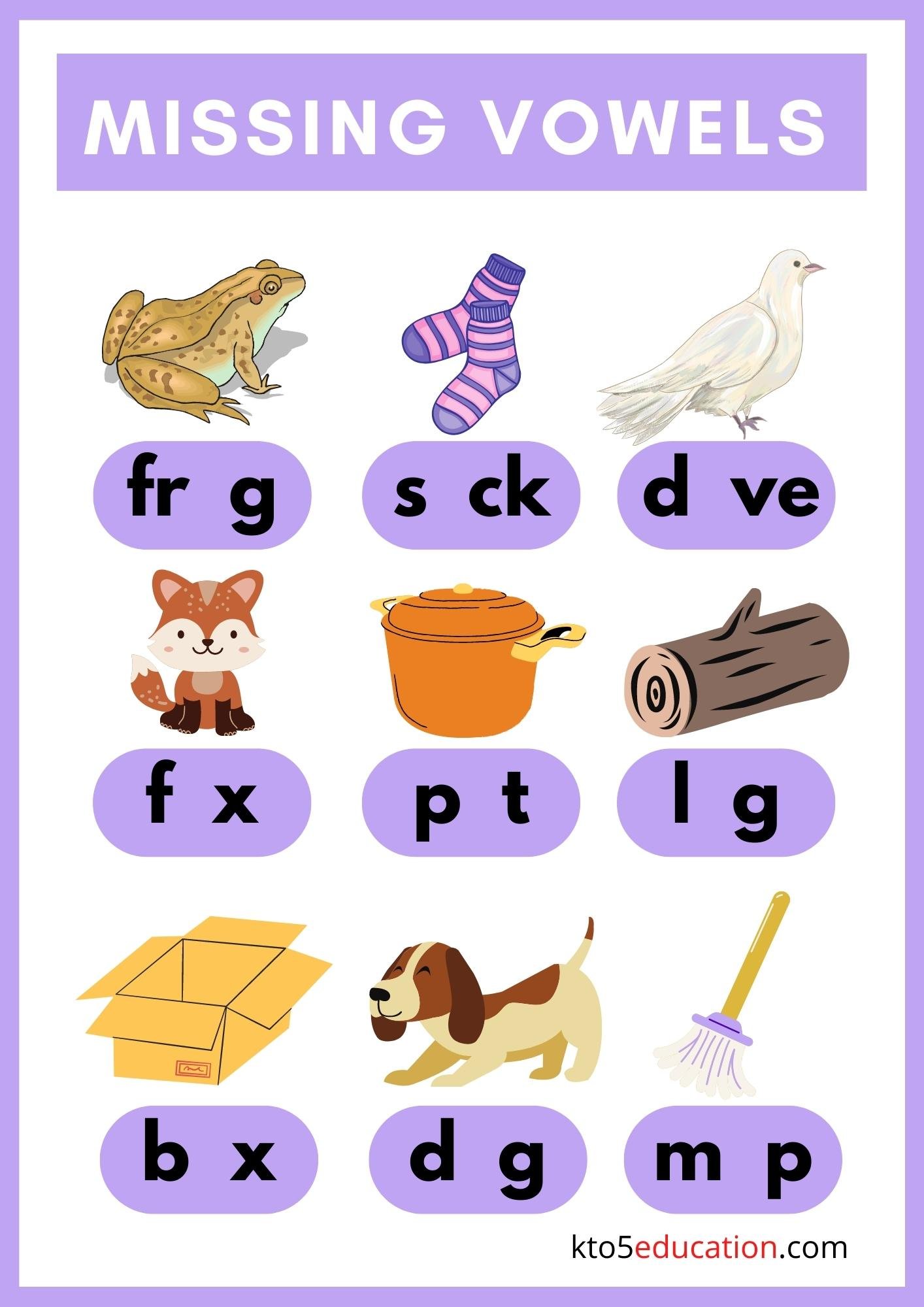 Missing Vowels Answers