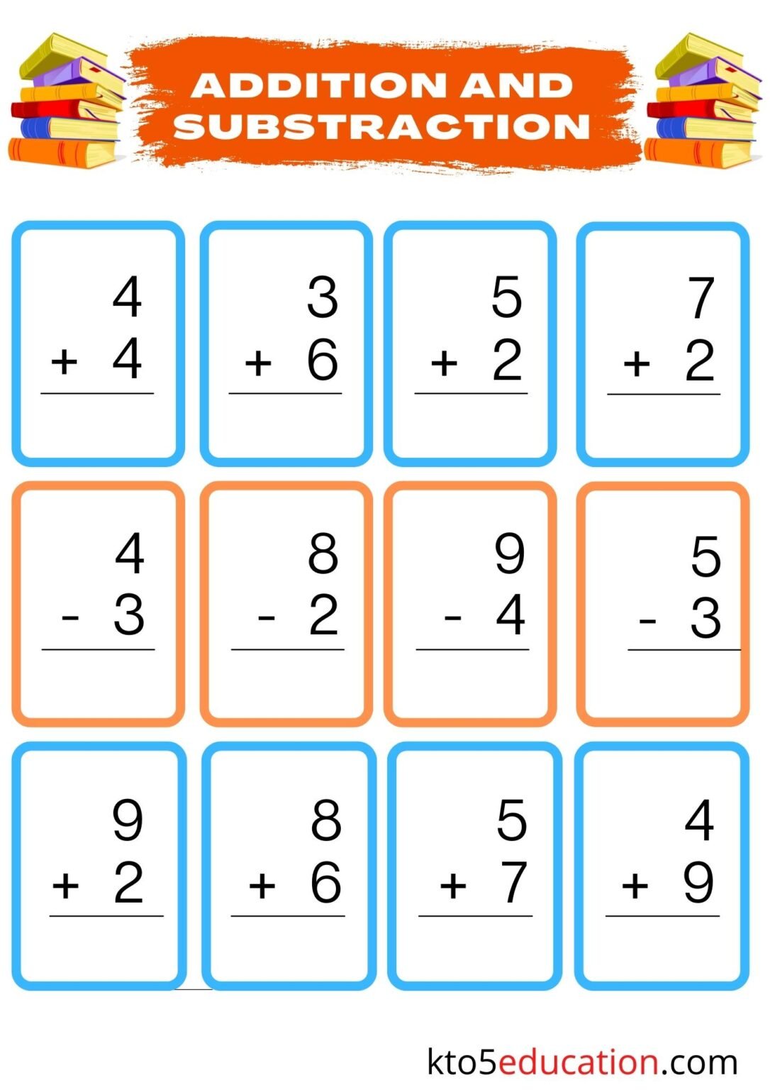 Free Practice Addition And Subtraction Worksheets