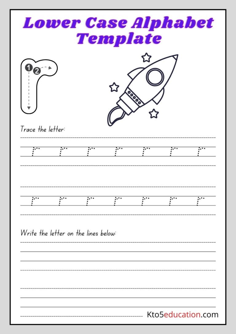 Free Printable Lower Case Alphabet Letter r worksheet