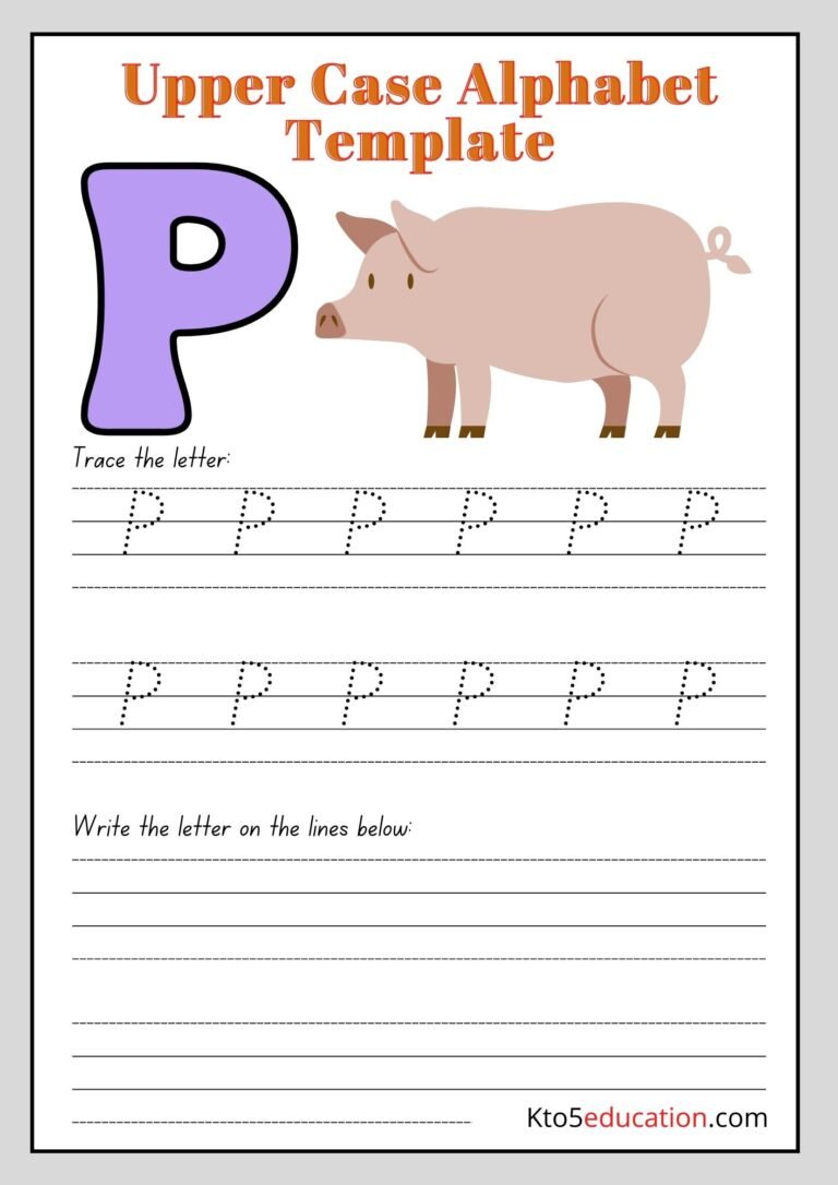 Free Printable Upper Case Alphabet Letter P worksheet