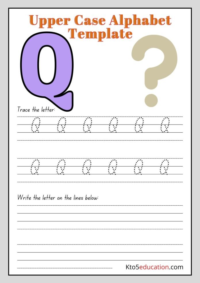 Printable Upper Case Alphabet Letter Q