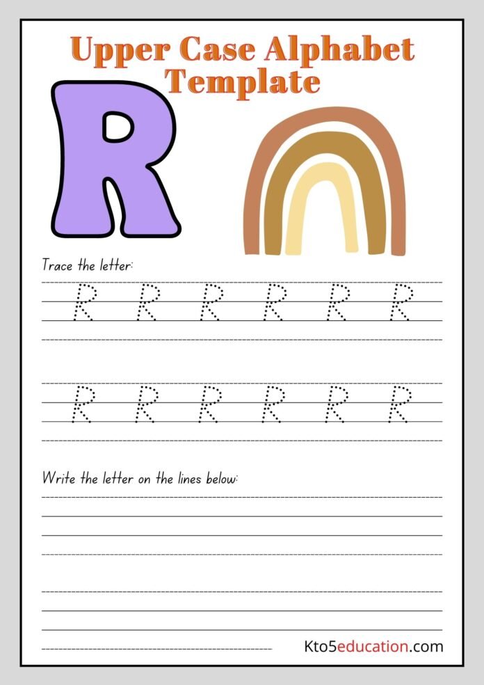 Printable Upper Case Alphabet Letter R