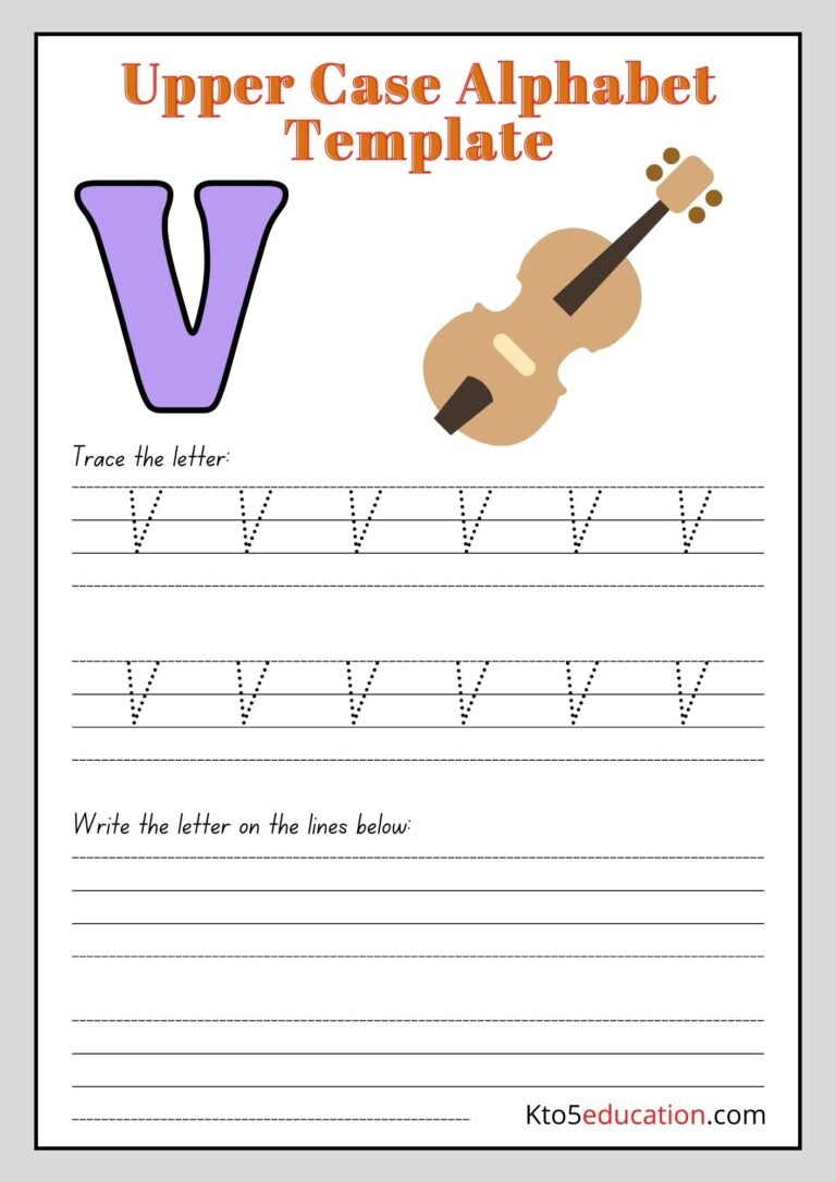 Printable Upper Case Alphabet Letter V