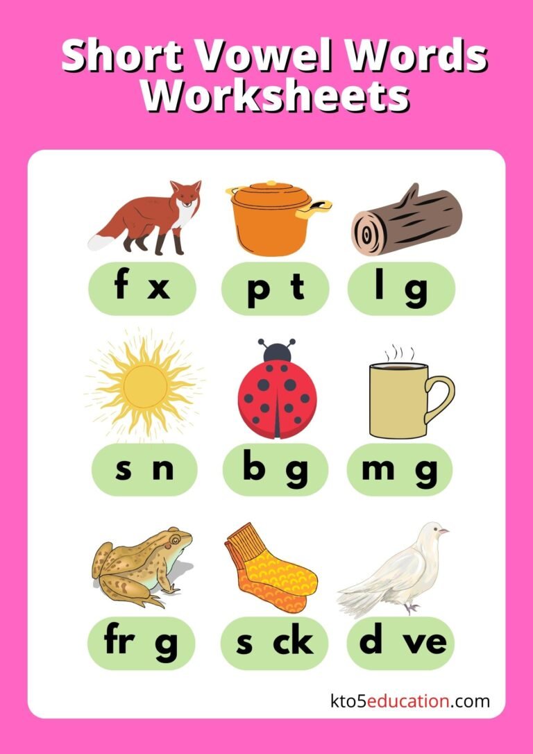 Short Vowel Sort Worksheet