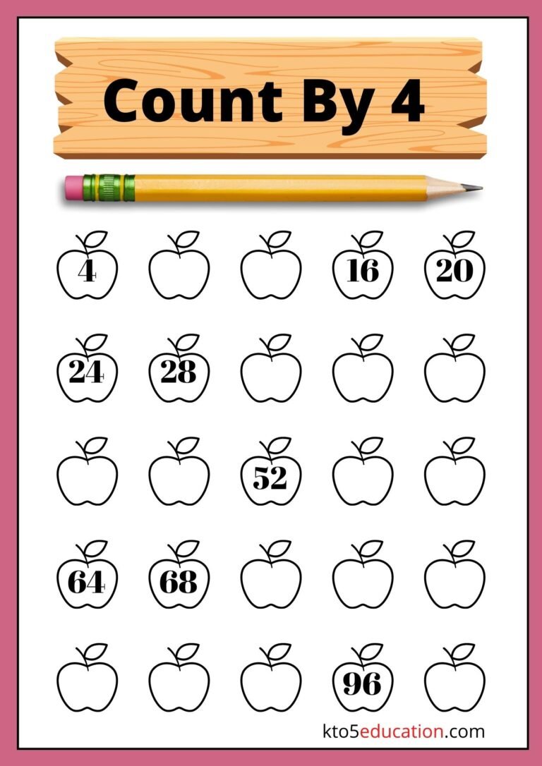 Free Skip Count By 4 Worksheet For 2nd Grade