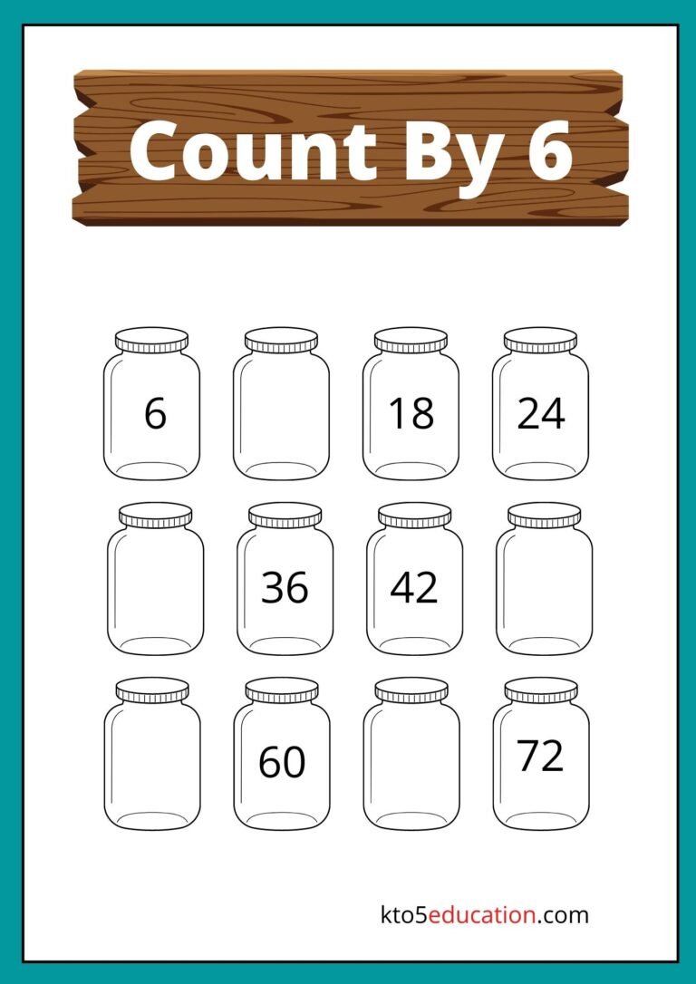 Free Skip Count By 6 Worksheet