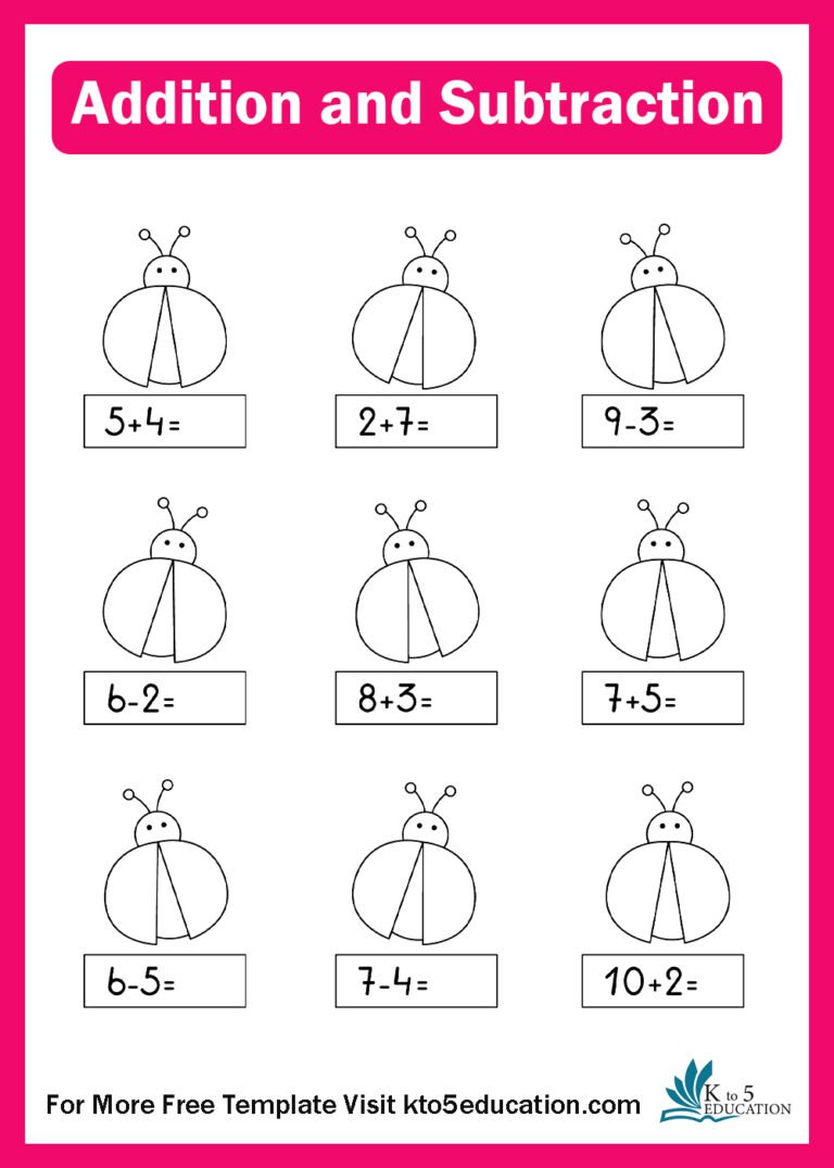 Free addition and subtraction Worksheet