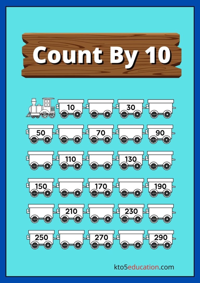 Free Count By 10 Worksheet For Kids