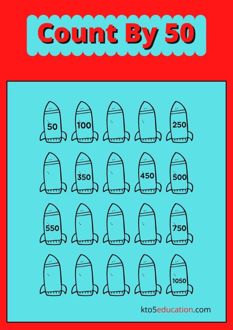 Count By Fifty Worksheet For First Grade