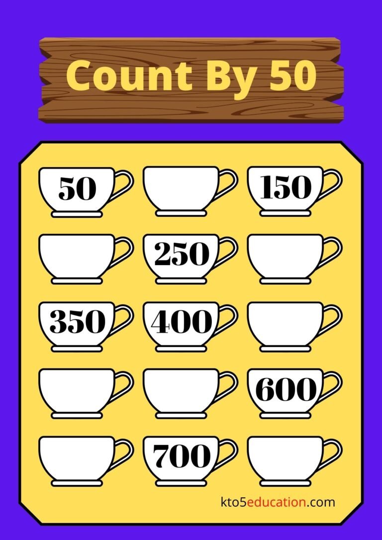 Free Count By Fifty Worksheet For Third Grade