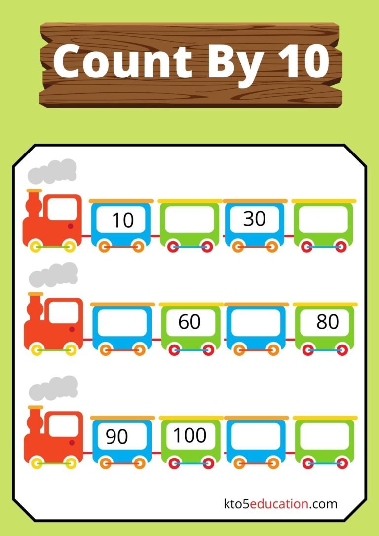 Free Count By Ten Worksheet