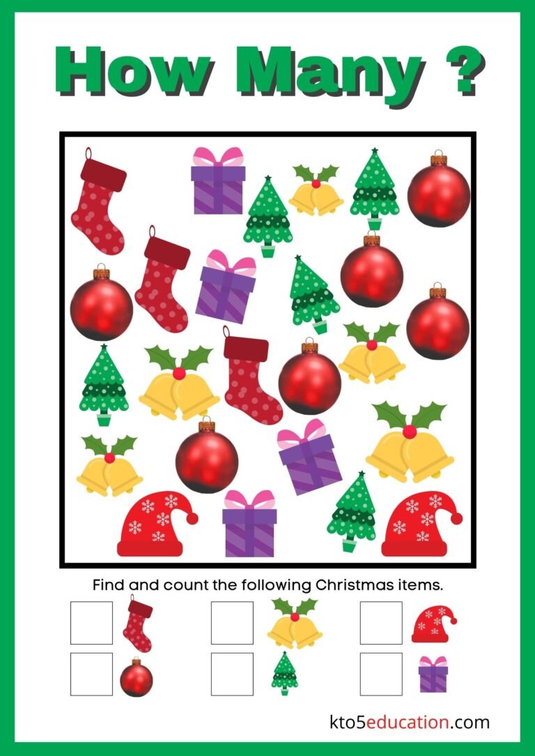 Fun Christmas Counting Worksheet