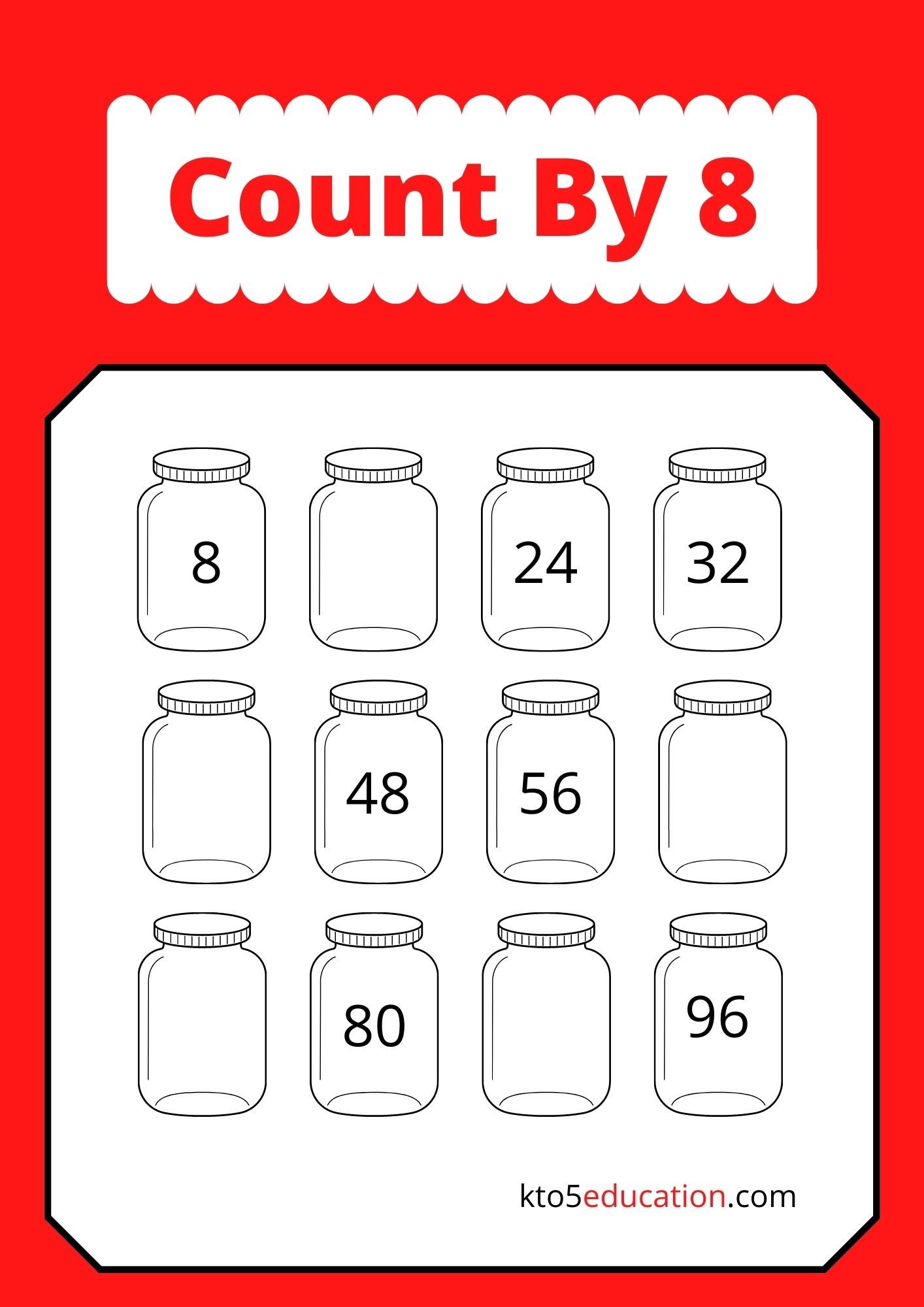 Skip Count By 8_s Worksheet