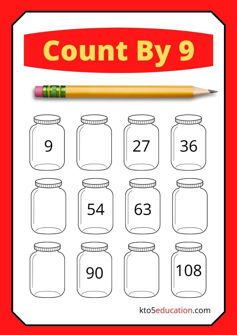 Free Skip Count By 9 Worksheet