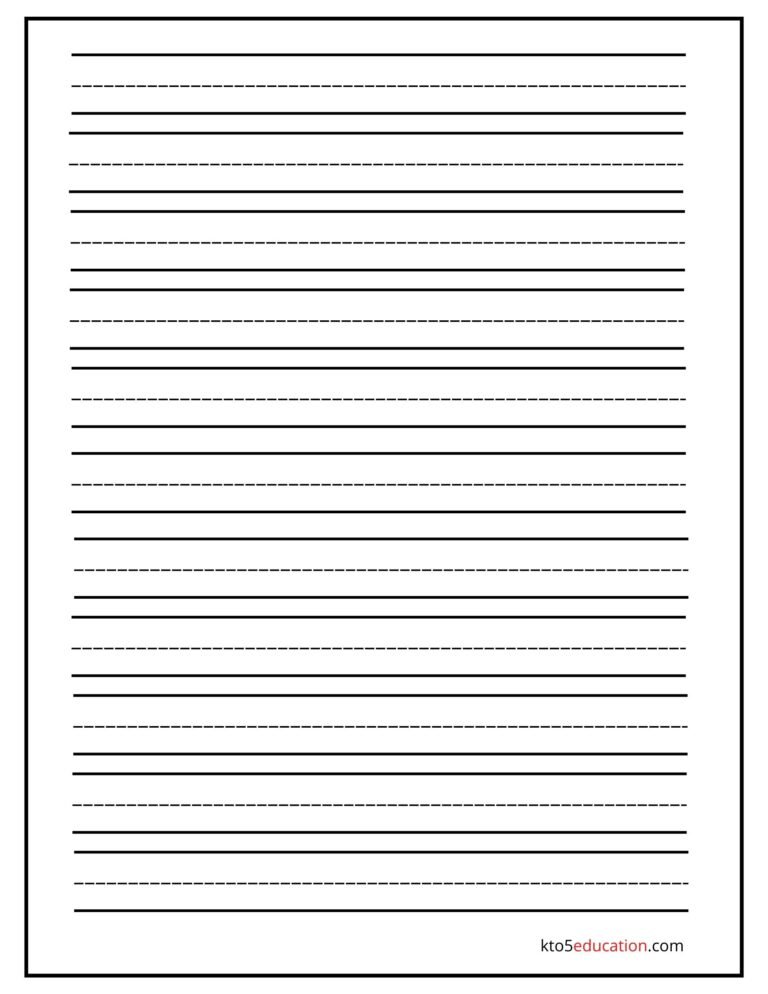 Free Blank Handwriting Paper For 1st Grade worksheet