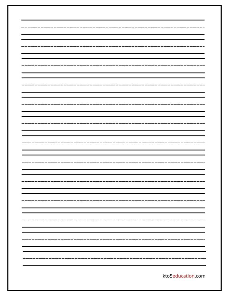 Free Blank Handwriting Paper Medium For 1st Grade worksheet