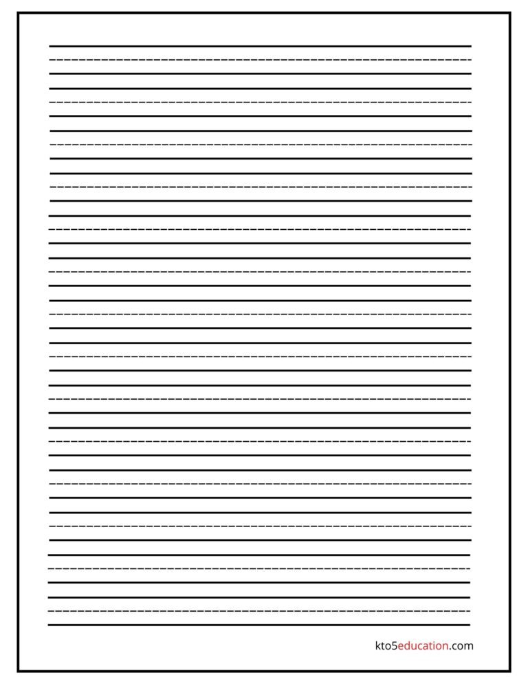 Free Blank Handwriting Paper Small For 1st Grade worksheet