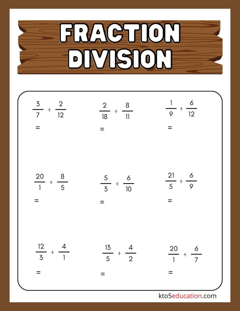 Division With Fraction Remainders Worksheets | FREE Download