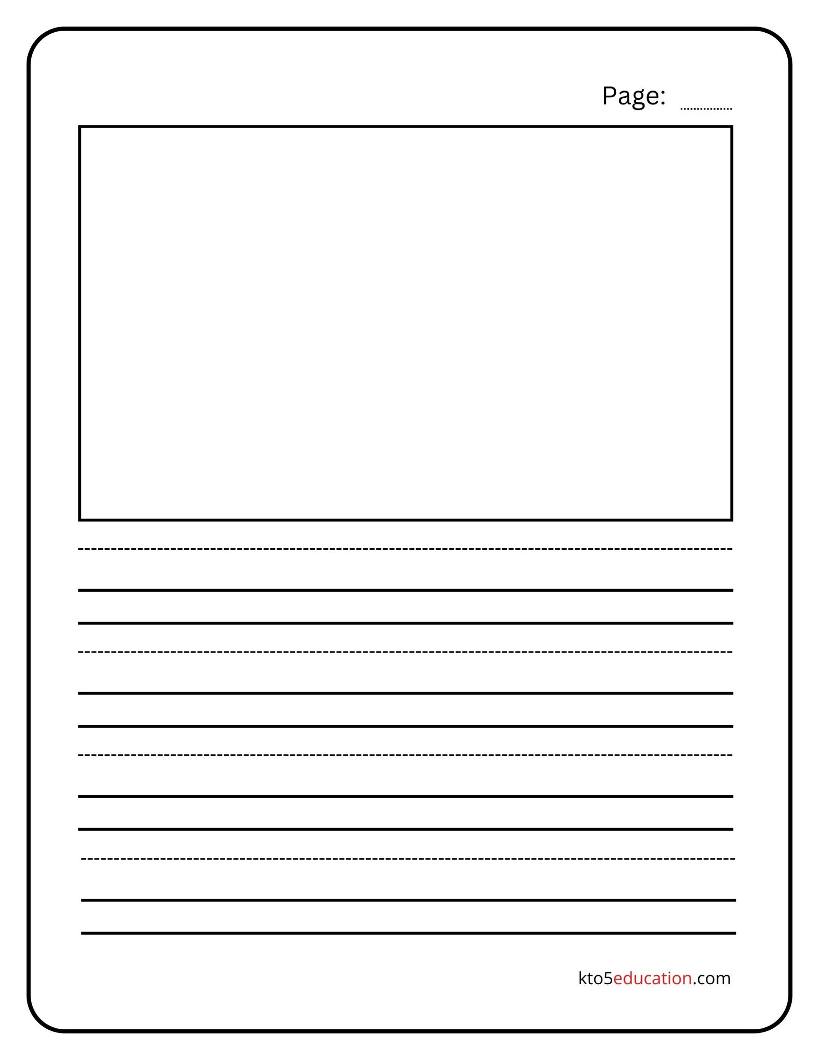 Draw _ Write Paper Large Font