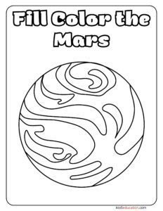 Fill Color The Mars Worksheet