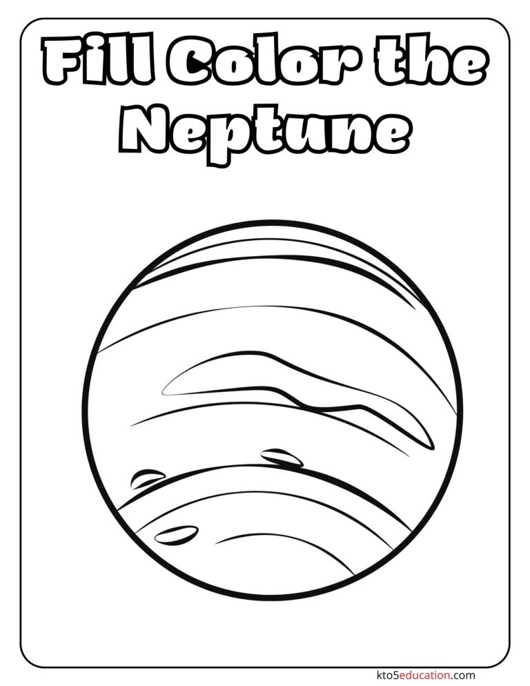 Free Fill Color The Neptune Worksheet