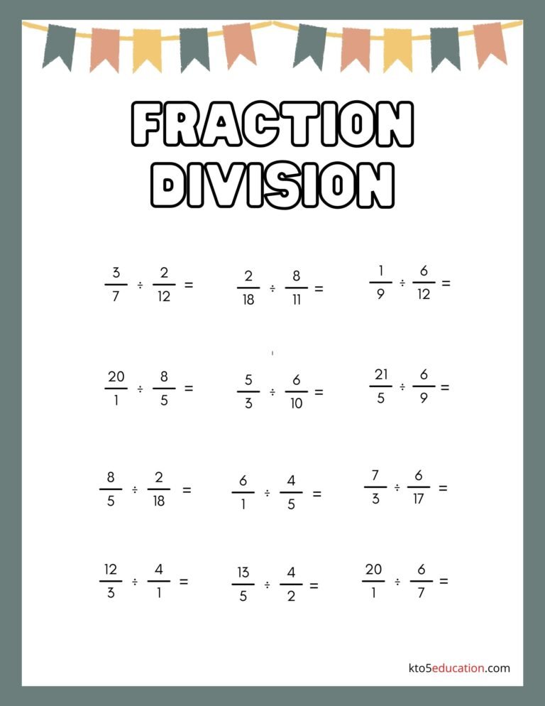 Fraction Division Worksheets Free | FREE Download