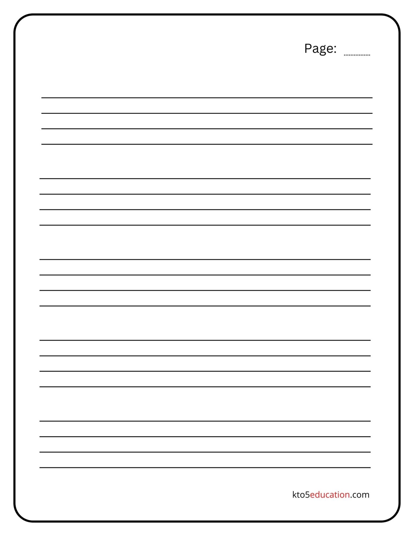 Free Hwt Blank Writing Paper Medium Worksheet 8953