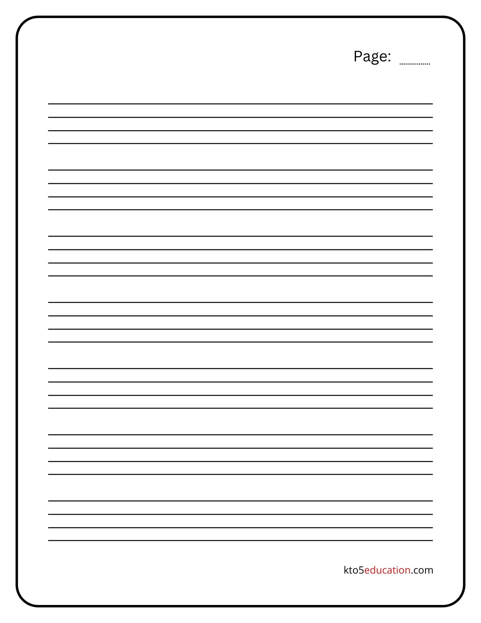 HWT Blank Writing Paper Small