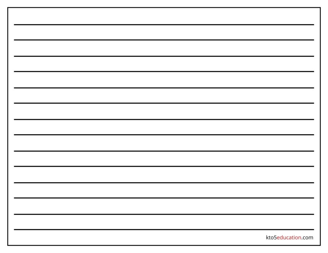 Free Hwt Horizontal Lined Paper For Writing Worksheet 8986