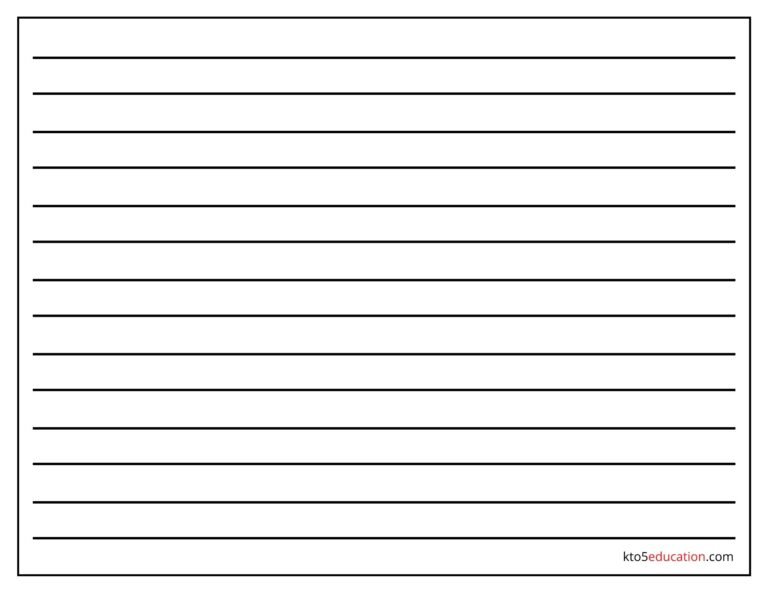 Free HWT Horizontal Lined Paper For Writing worksheet