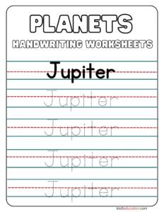 Jupiter Handwriting Worksheets