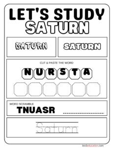 Let's Study Saturn Worksheet