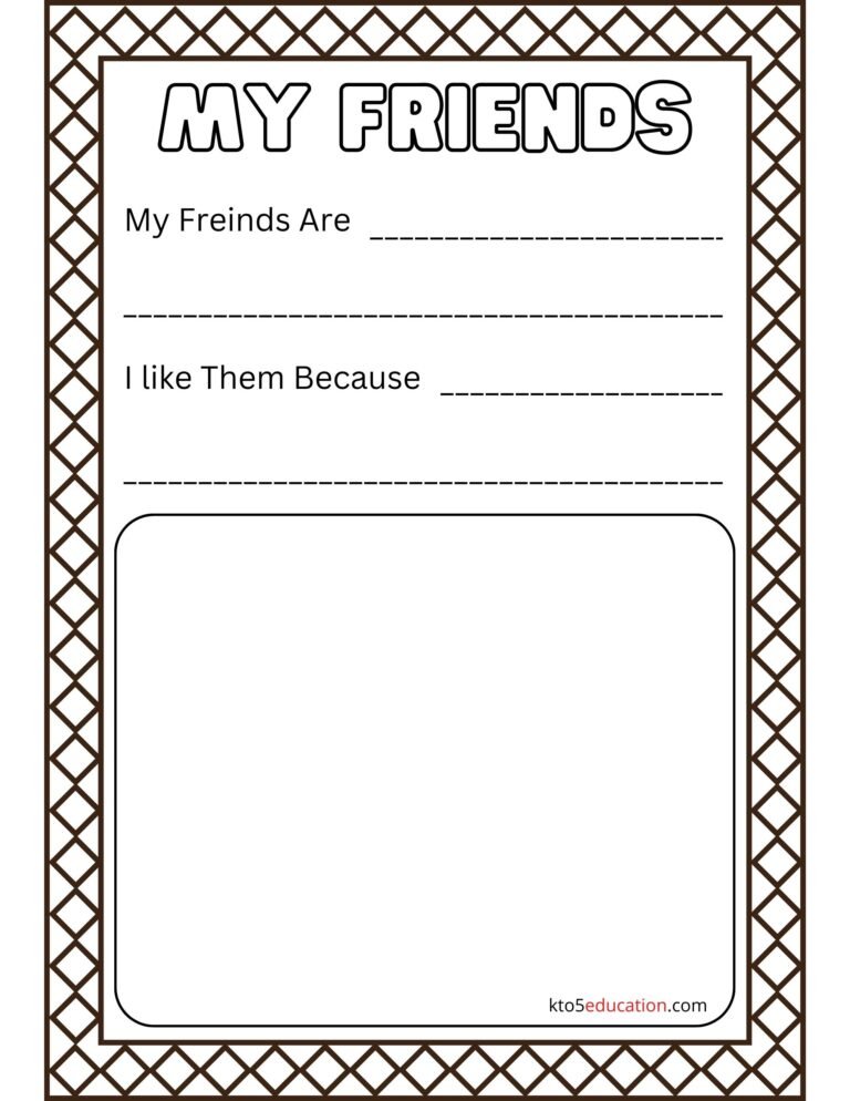 Free My Friends Worksheet