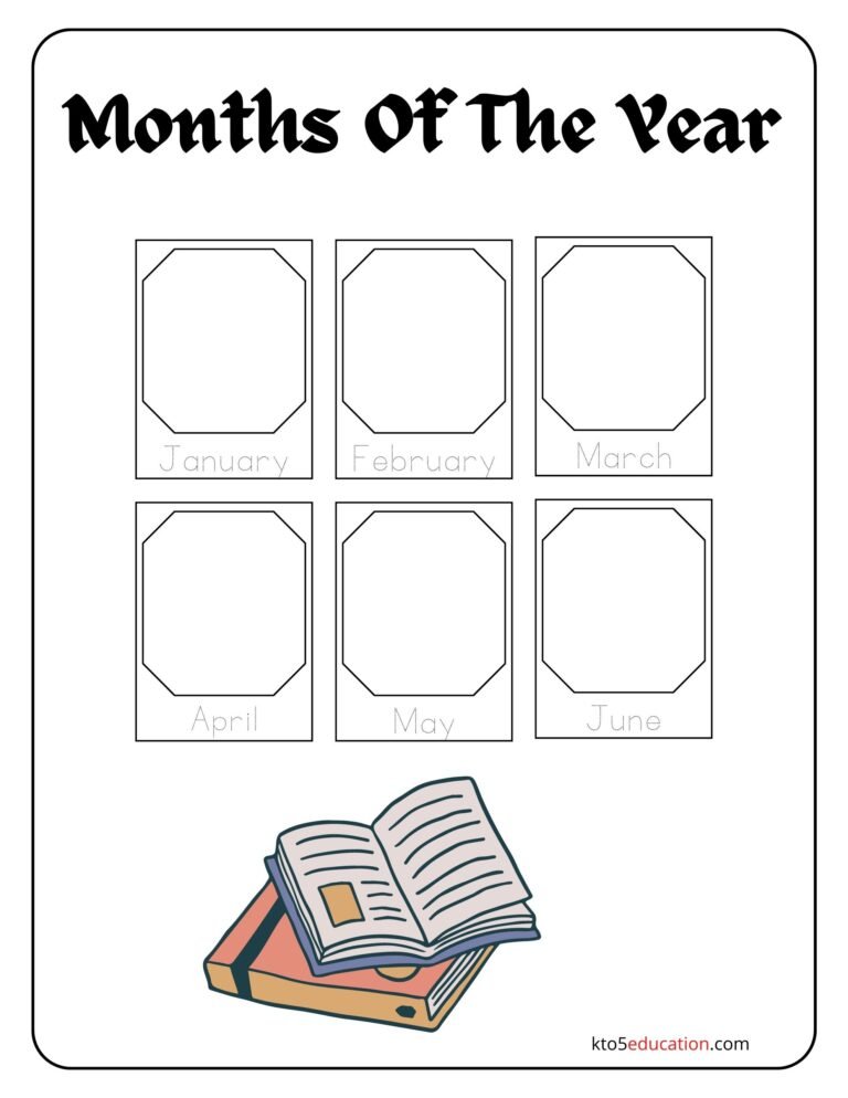 Free My Mini Book Of The Year January to June Worksheet