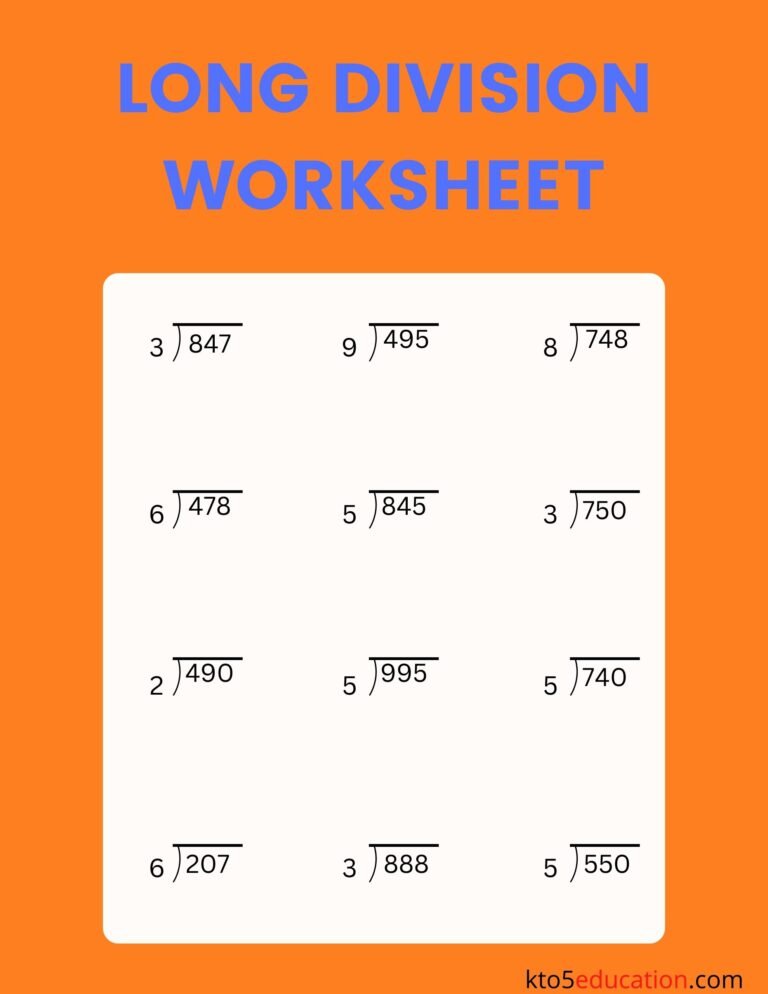 4th Grade Long Division Worksheets | FREE Download