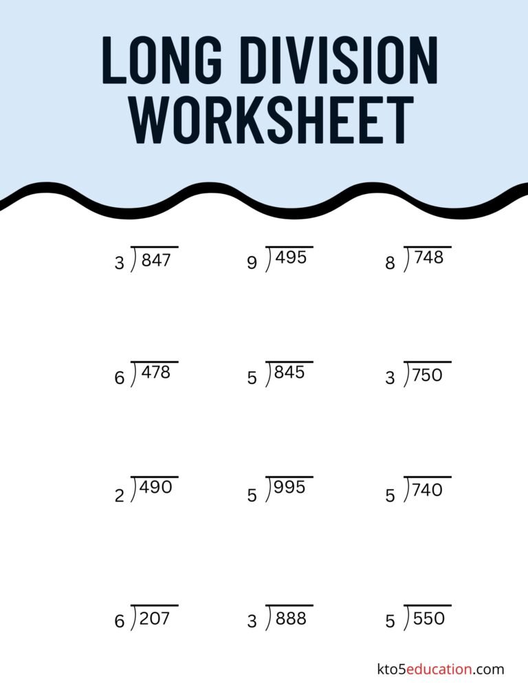 6th Grade Long Division Worksheets | FREE Download