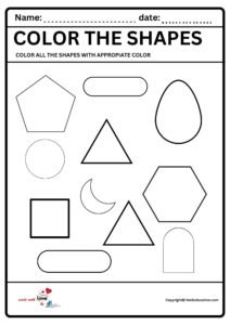 Color The Shapes Worksheet