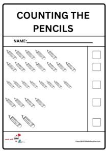 Counting The Pencils Worksheet