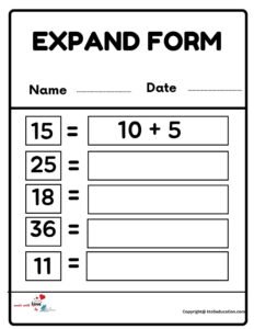 Expand Form Worksheet